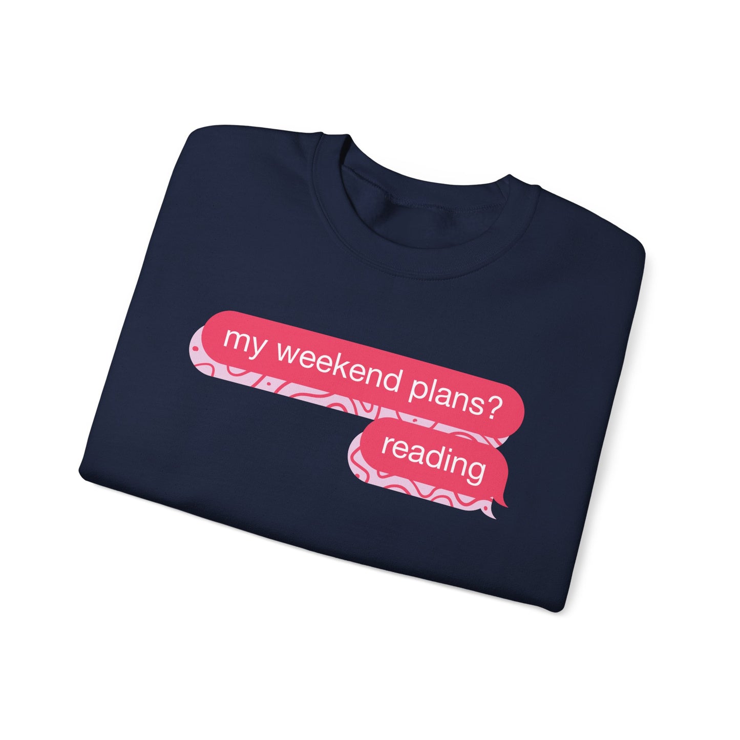 My Weekend Plans, Reading Unisex Heavy Blend™ Crewneck Sweatshirt