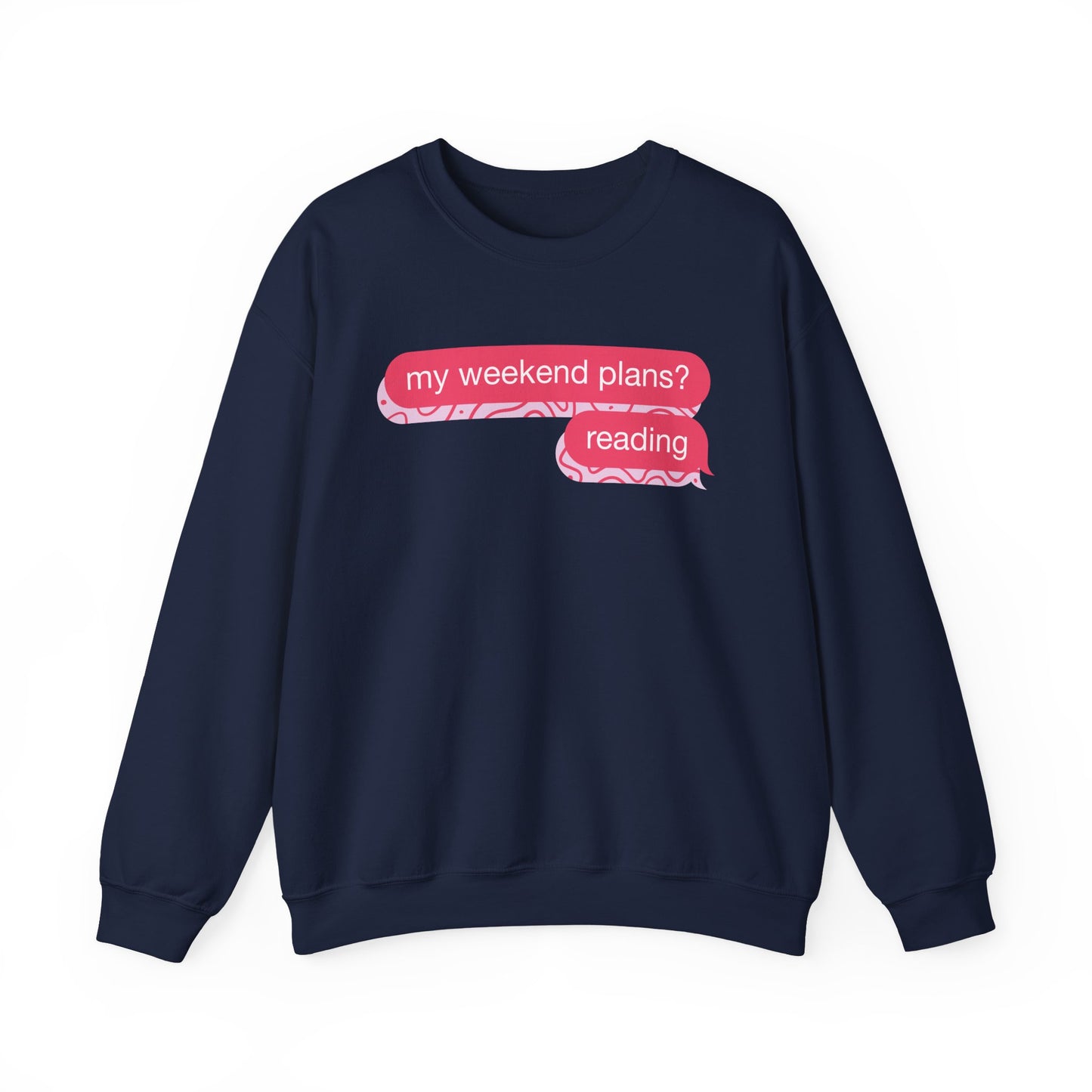 My Weekend Plans, Reading Unisex Heavy Blend™ Crewneck Sweatshirt