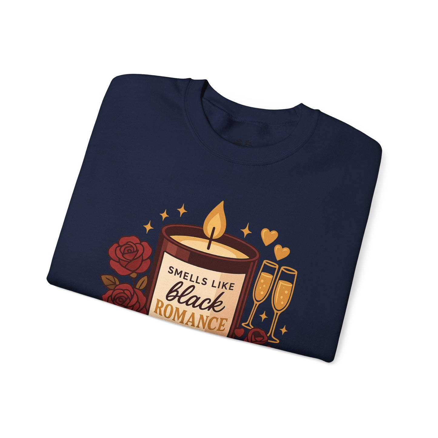 Smells Like Black Romance Sweatshirt, Cozy Romance Crew, Unisex Casual Top, Gift for Book Lovers, Fall Apparel, Valentine’s Day Gift