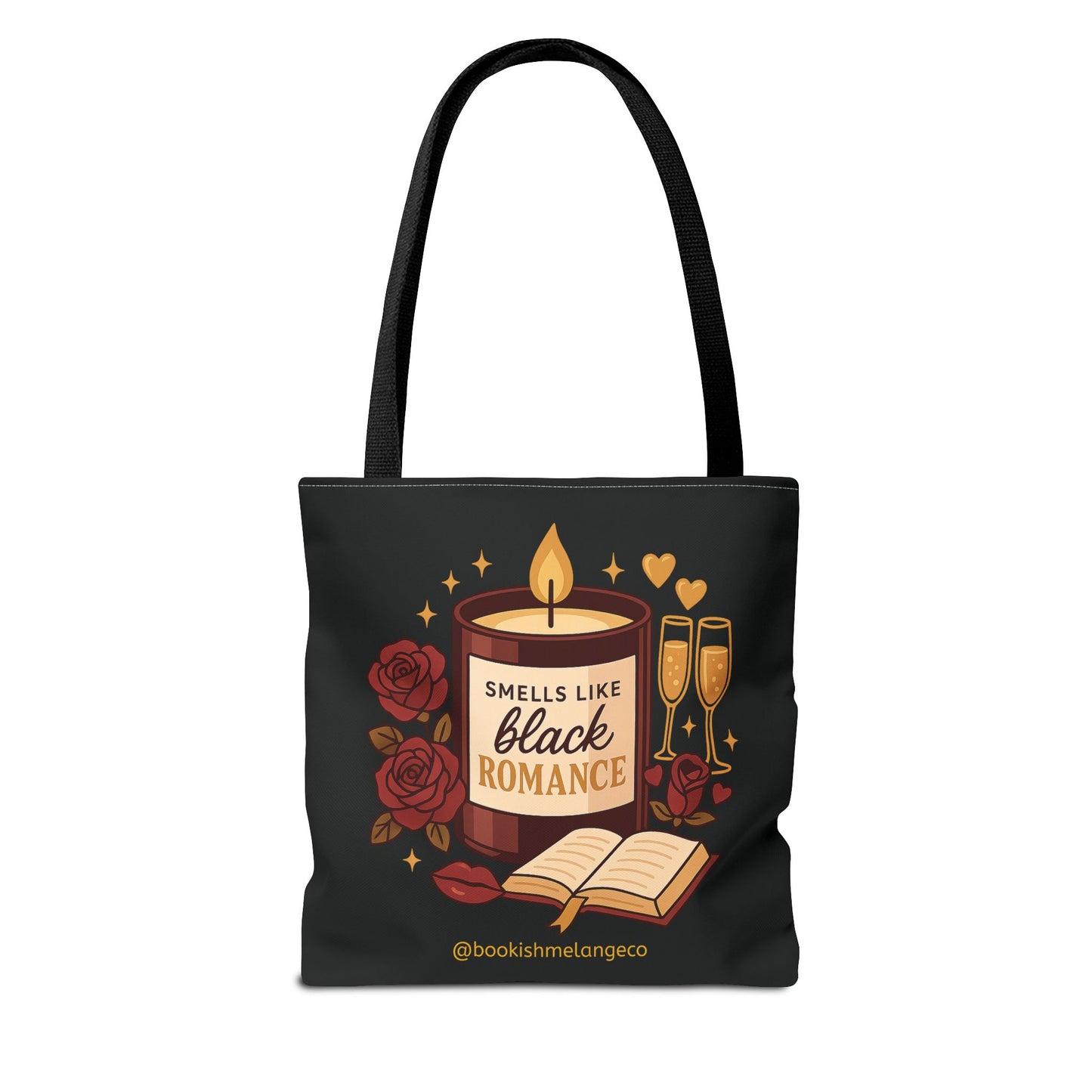 Black Romance Tote Bag - Literary Gift for Book Lovers, Date Night, Wedding Favor, Romantic Vibes, Perfect for Bookish Friends
