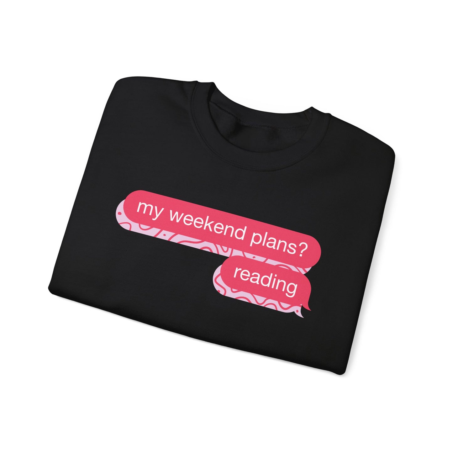 My Weekend Plans, Reading Unisex Heavy Blend™ Crewneck Sweatshirt