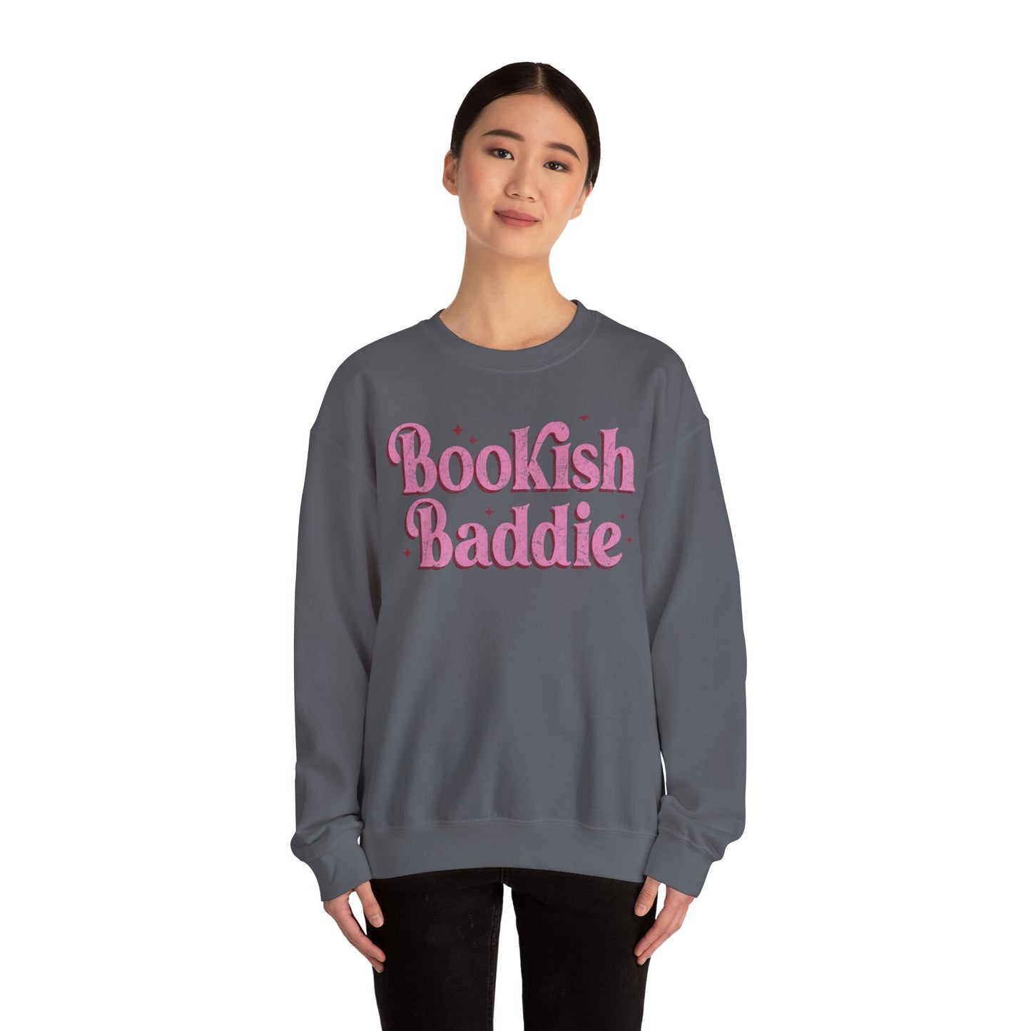 Bookish Baddie Sweatshirt Unisex Heavy Blend™ Crewneck Sweatshirt