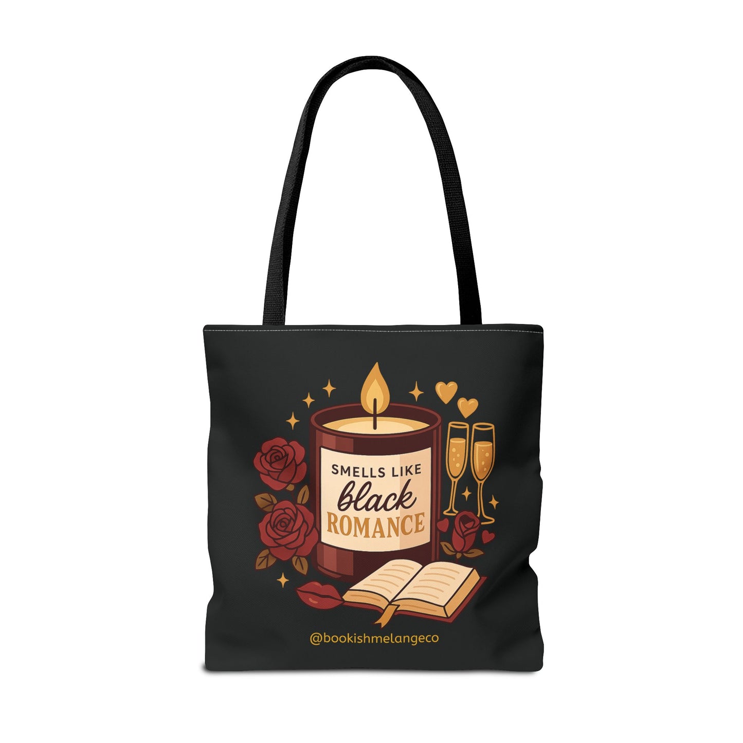 Black Romance Tote Bag - Literary Gift for Book Lovers, Date Night, Wedding Favor, Romantic Vibes, Perfect for Bookish Friends