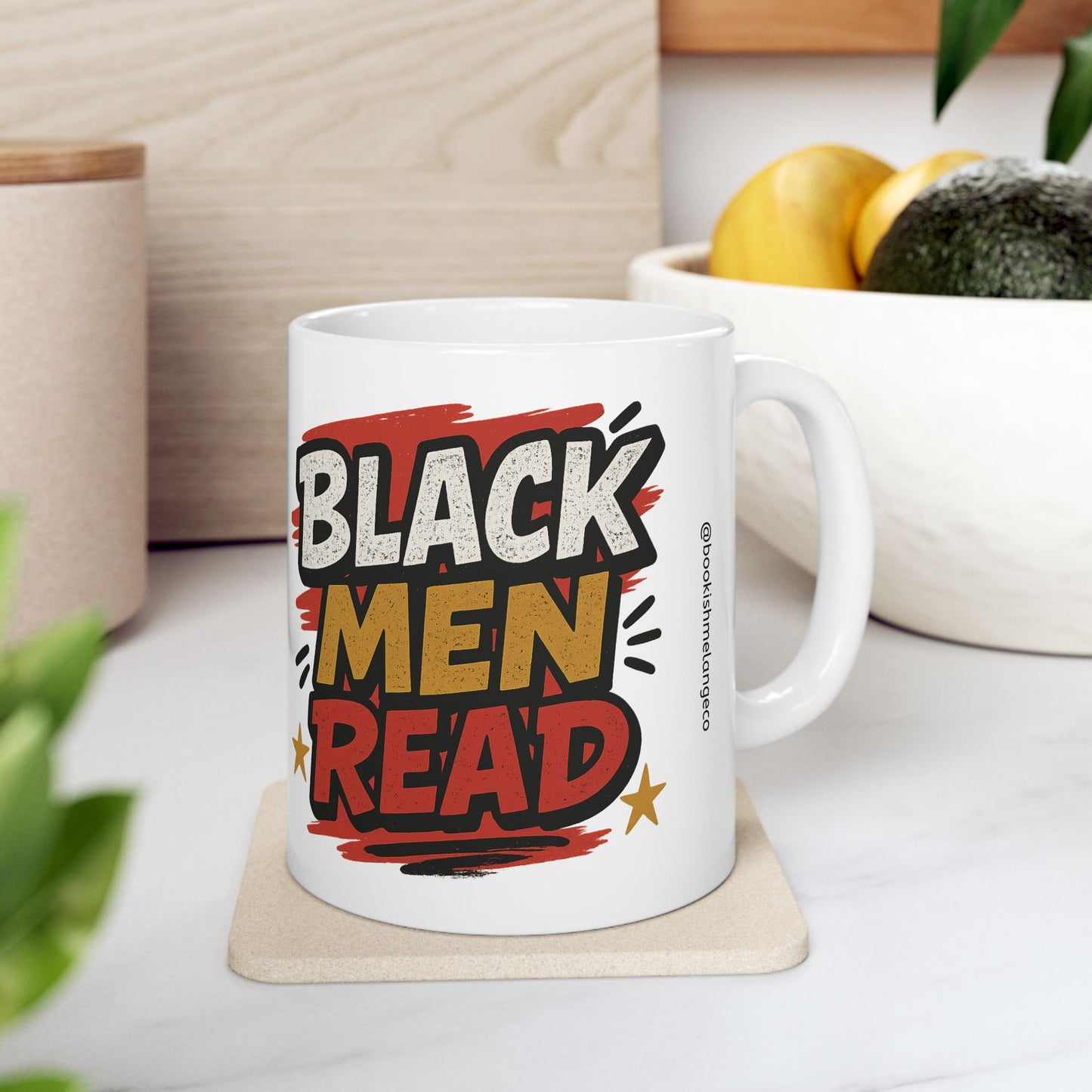 Empowering Ceramic Mug for Readers, Celebrate Black Culture, Gift for Book Lovers, Home Office Decor, Educational Support