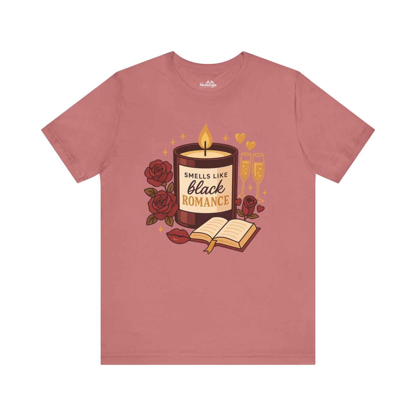 Romantic Candle Tee - Smells Like Black Romance, Unisex Short Sleeve T-Shirt, Gift for Book Lovers, Cozy Casual Wear, Perfect for [...]