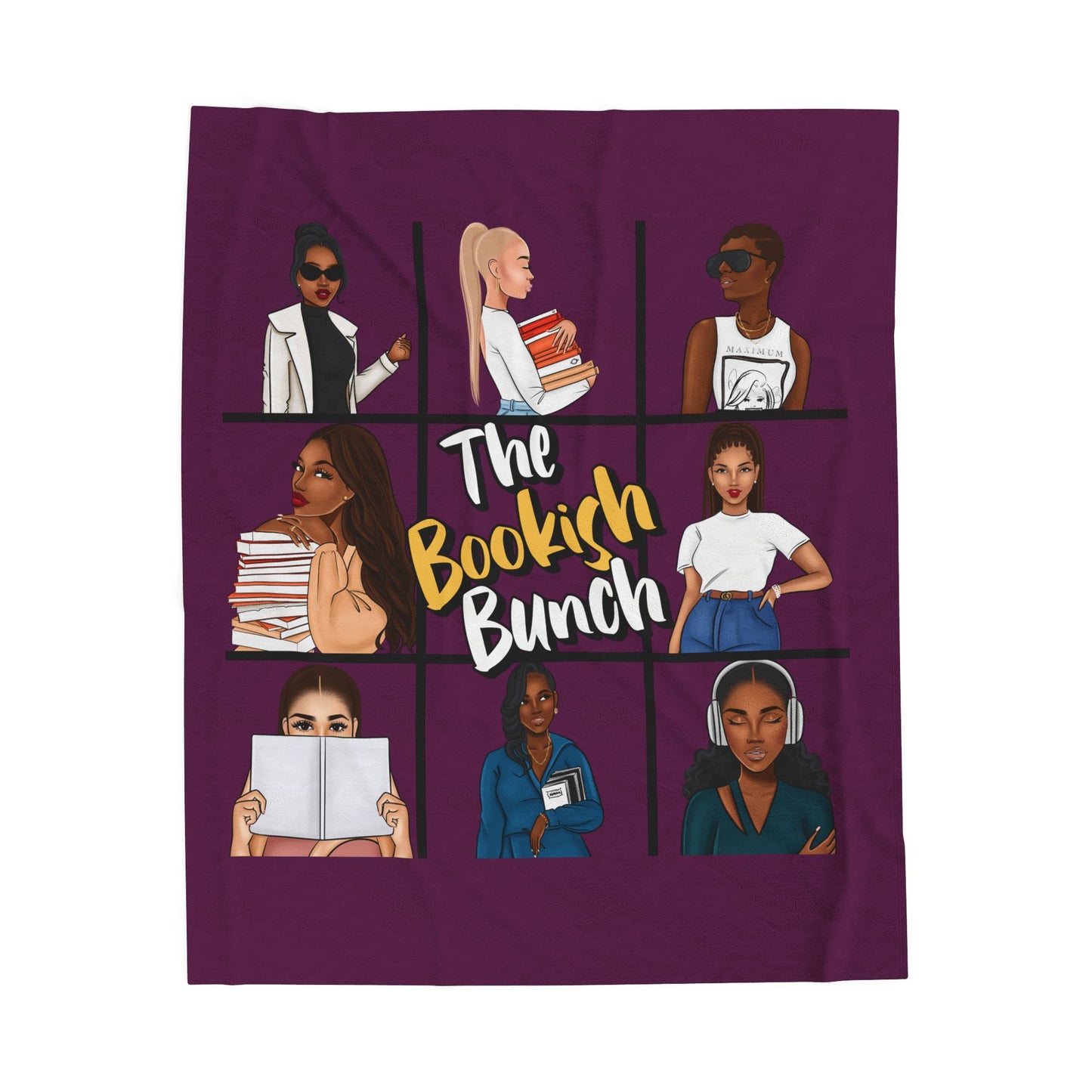 Cozy Book Lover's Velveteen Blanket | Reading Gift, Home Decor, Cozy Throw, Bookish Vibes, Literary Gift
