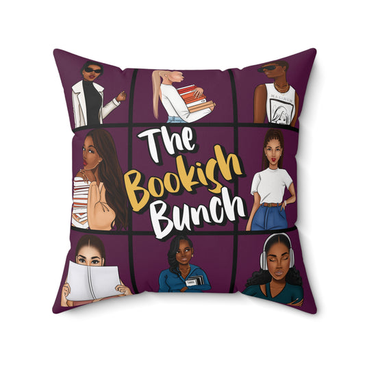 Bookish Bunch Pillow, Cozy Reading Decor, Literary Gift, Home Accent, Book Lover's Gift, Cozy Throw Pillow, Reading Nook Decor