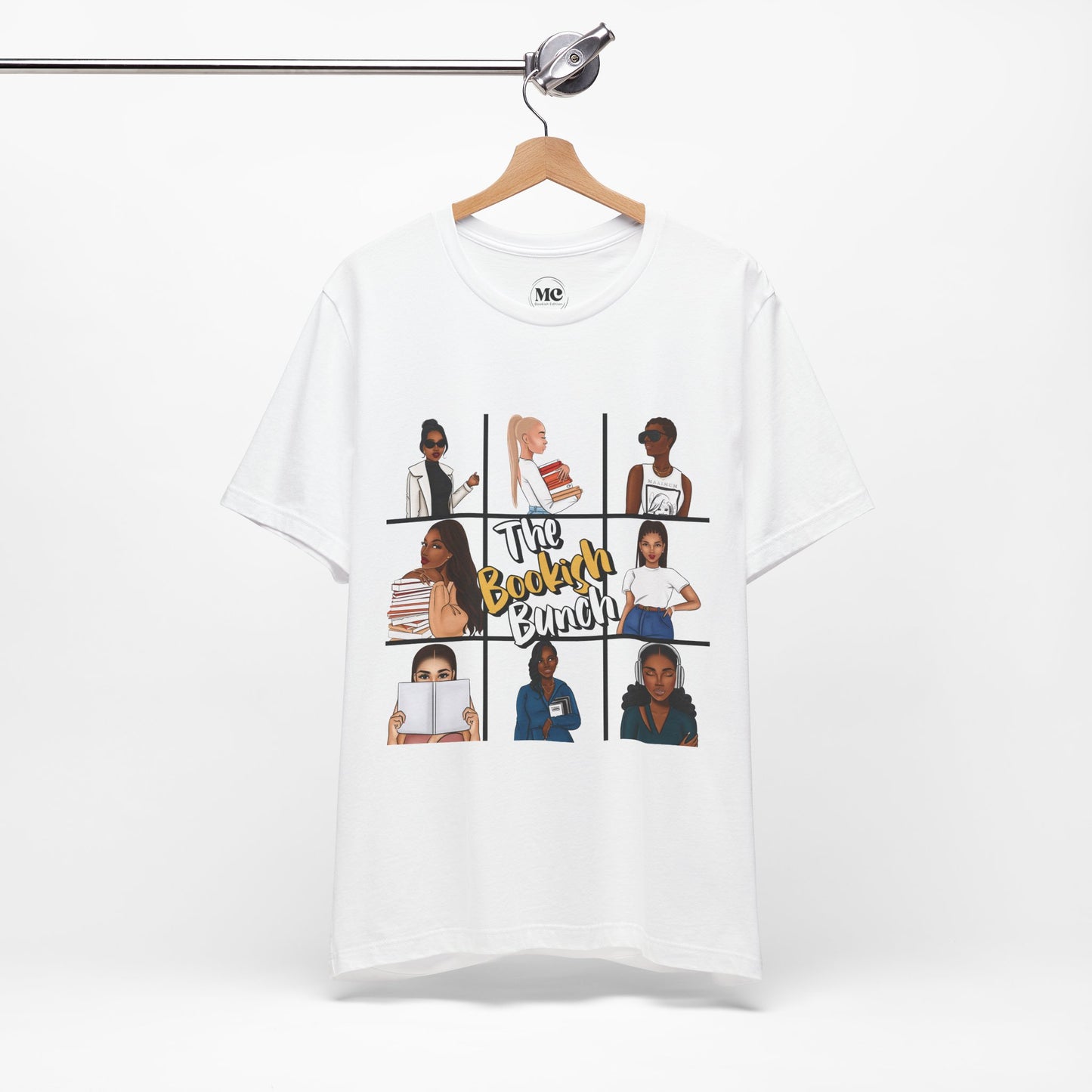 Diverse Art-Inspired Unisex Tee - The Bookish Bunch, Graphic Tee, Gift for Art Lovers, Casual Wear, Creative Soul Clothing