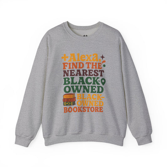 Black-Owned Bookstore Sweatshirt, Unisex Crewneck, Support Local Business, Gift for Book Lovers, Social Justice Sweater