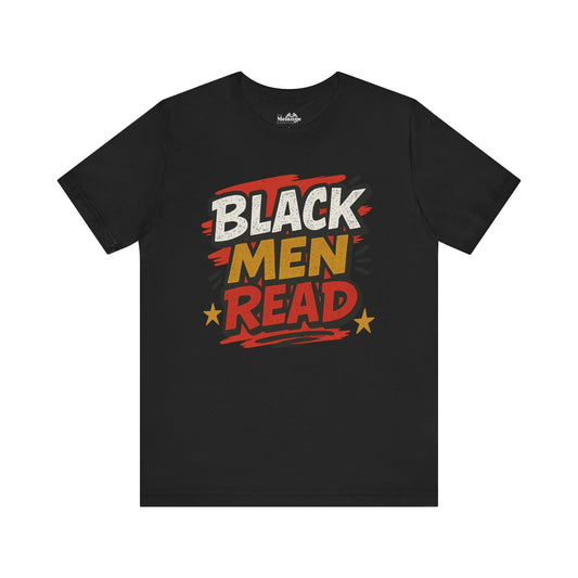 Celebration of Literacy Unisex Tee, Black Men Read Shirt, Reading Awareness, Gift for Book Lovers, Men’s Educational Apparel