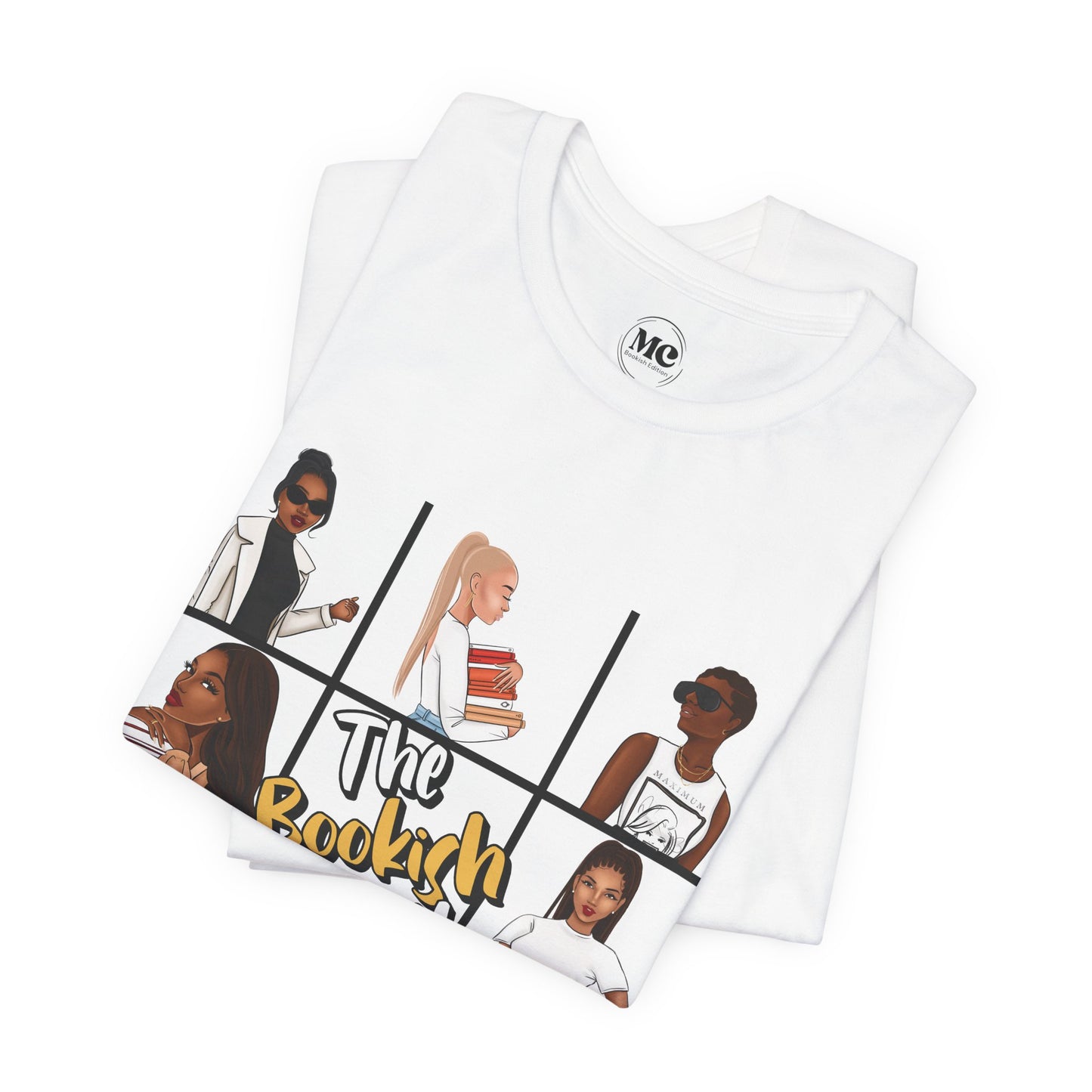 Diverse Art-Inspired Unisex Tee - The Bookish Bunch, Graphic Tee, Gift for Art Lovers, Casual Wear, Creative Soul Clothing