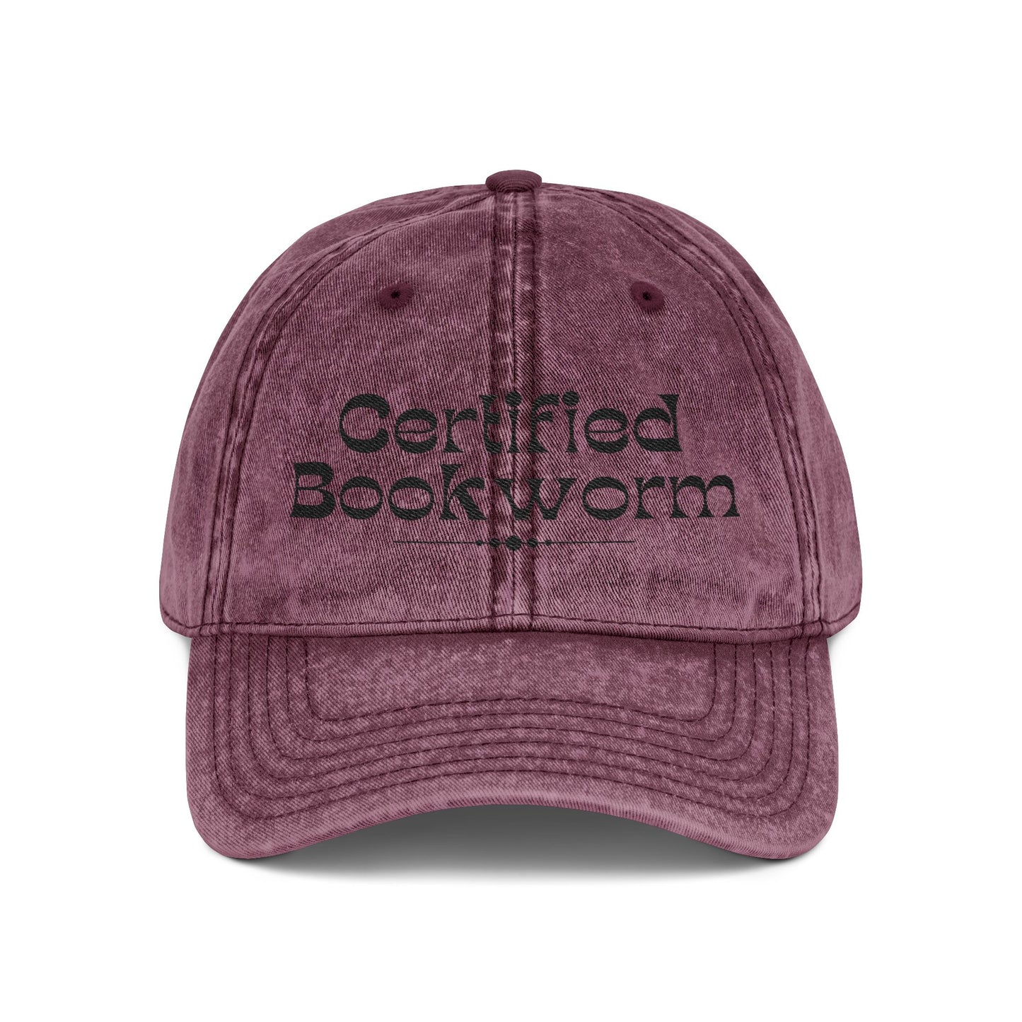 Certified Bookworm Vintage Cap (Embroidery)