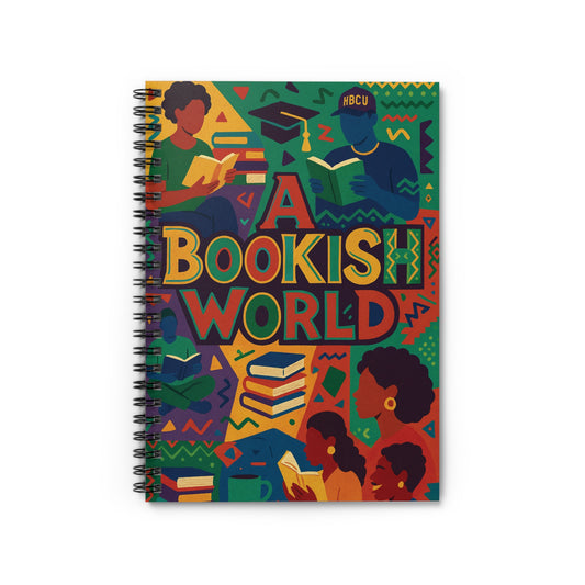 Colorful Bookish World Spiral Notebook - Ruled Line, Reading Journal, Student Planner, Gift for Book Lovers, Educational Supplies