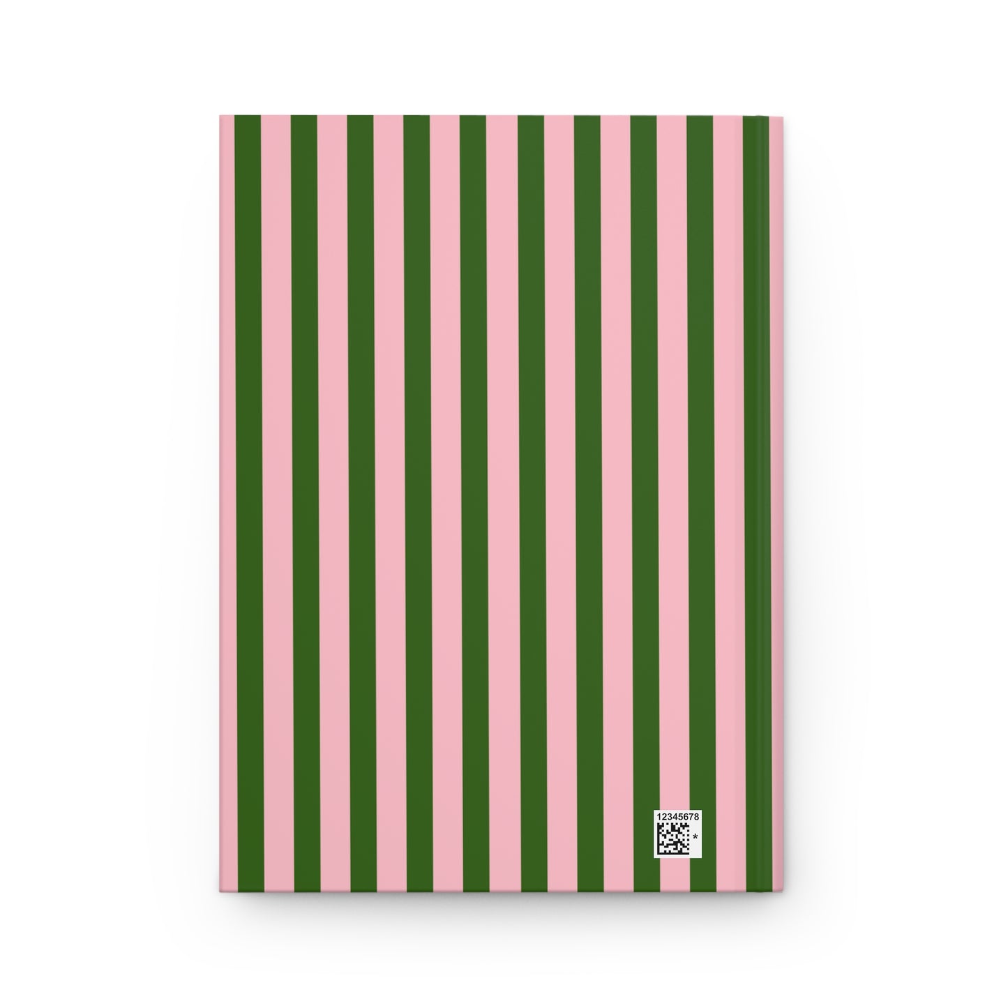 Pink & Green Striped Hardcover Journal