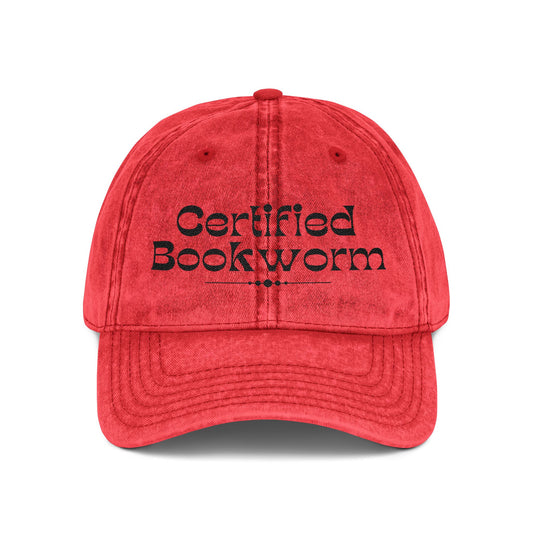 Certified Bookworm Vintage Cap (Embroidery)