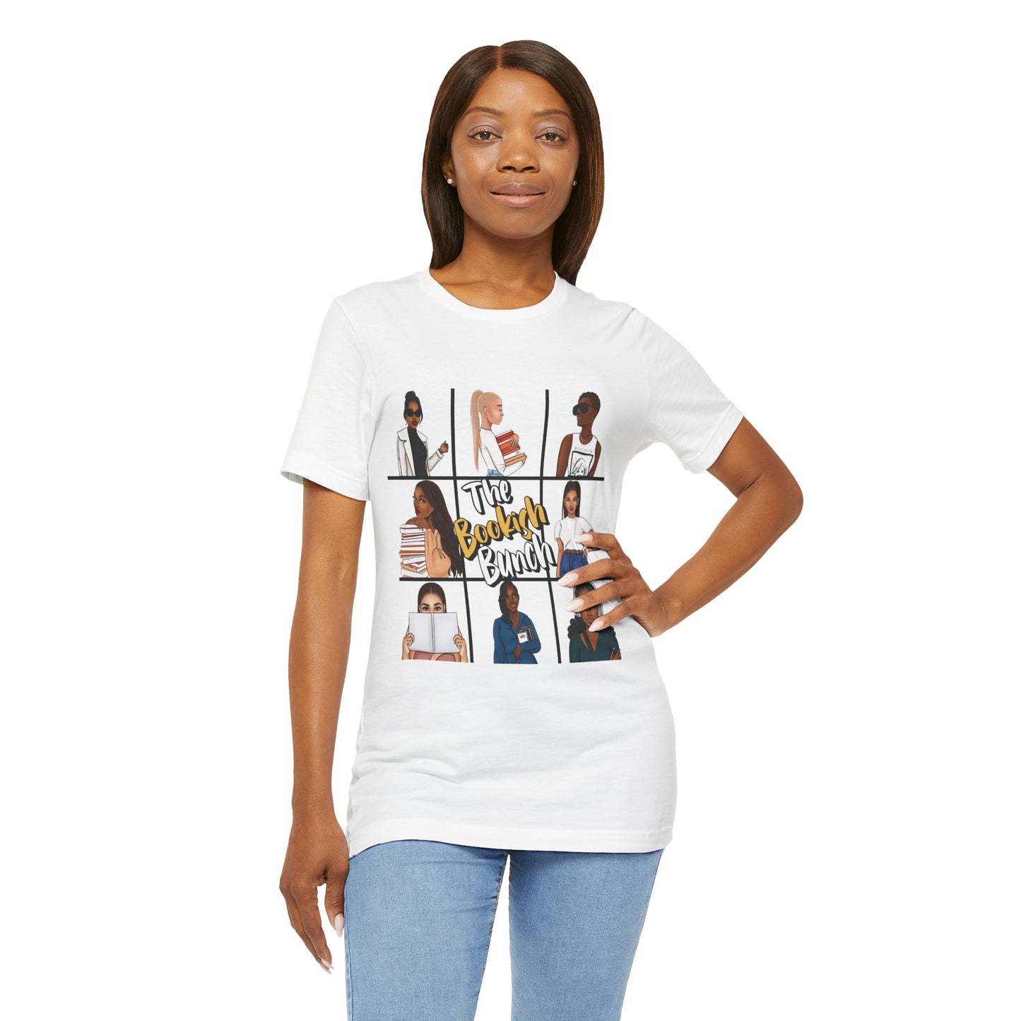 Diverse Art-Inspired Unisex Tee - The Bookish Bunch, Graphic Tee, Gift for Art Lovers, Casual Wear, Creative Soul Clothing