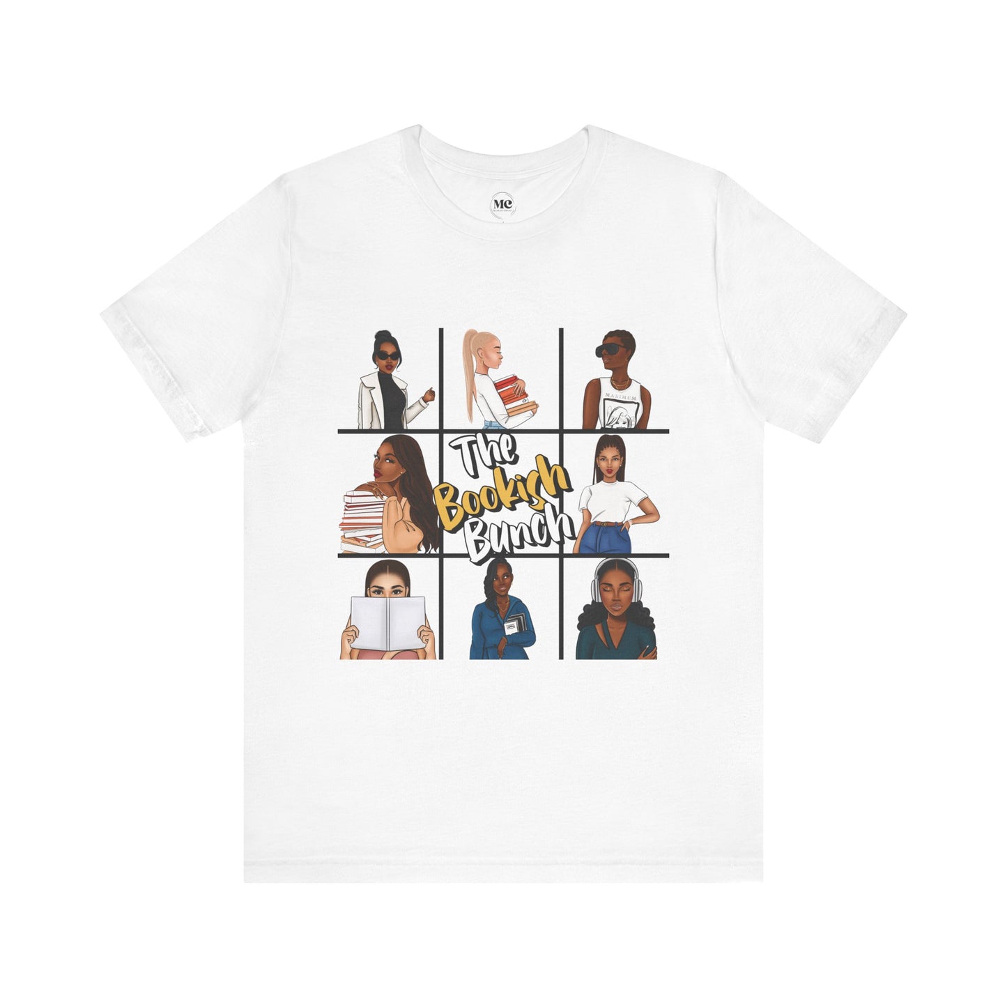 Diverse Art-Inspired Unisex Tee - The Bookish Bunch, Graphic Tee, Gift for Art Lovers, Casual Wear, Creative Soul Clothing