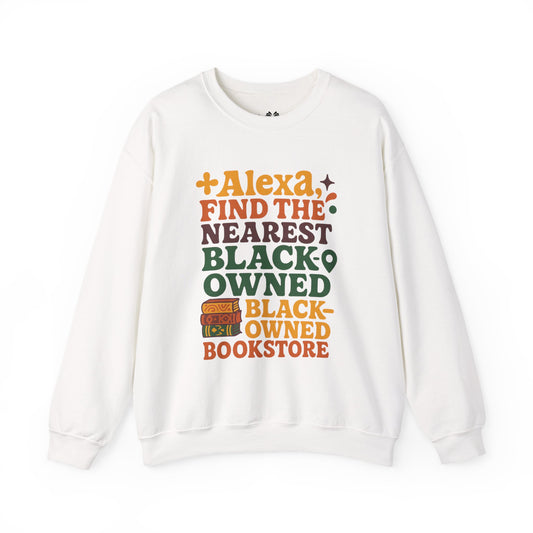 Black-Owned Bookstore Sweatshirt, Unisex Crewneck, Support Local Business, Gift for Book Lovers, Social Justice Sweater
