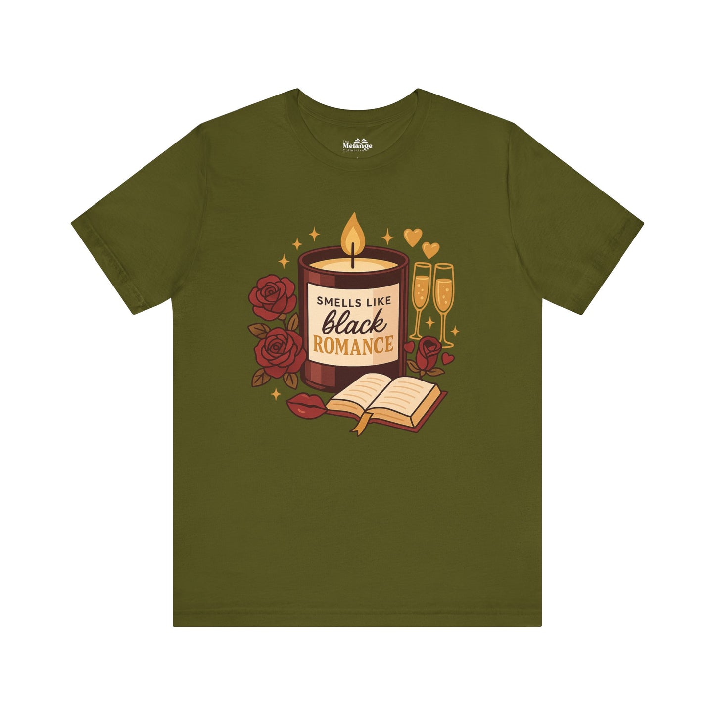 Romantic Candle Tee - Smells Like Black Romance, Unisex Short Sleeve T-Shirt, Gift for Book Lovers, Cozy Casual Wear, Perfect for [...]