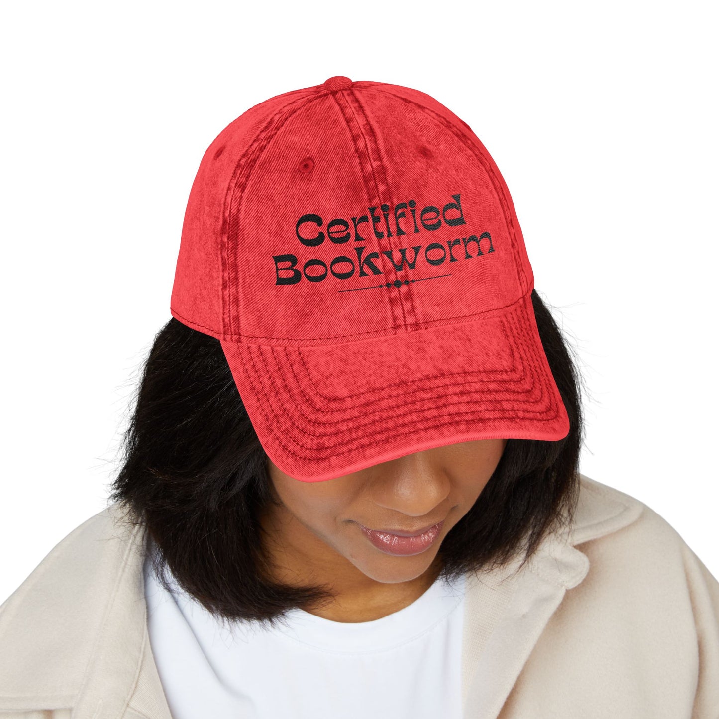 Certified Bookworm Vintage Cap (Embroidery)