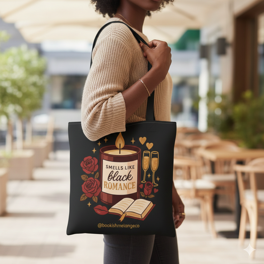 Black Romance Tote Bag - Literary Gift for Book Lovers, Date Night, Wedding Favor, Romantic Vibes, Perfect for Bookish Friends